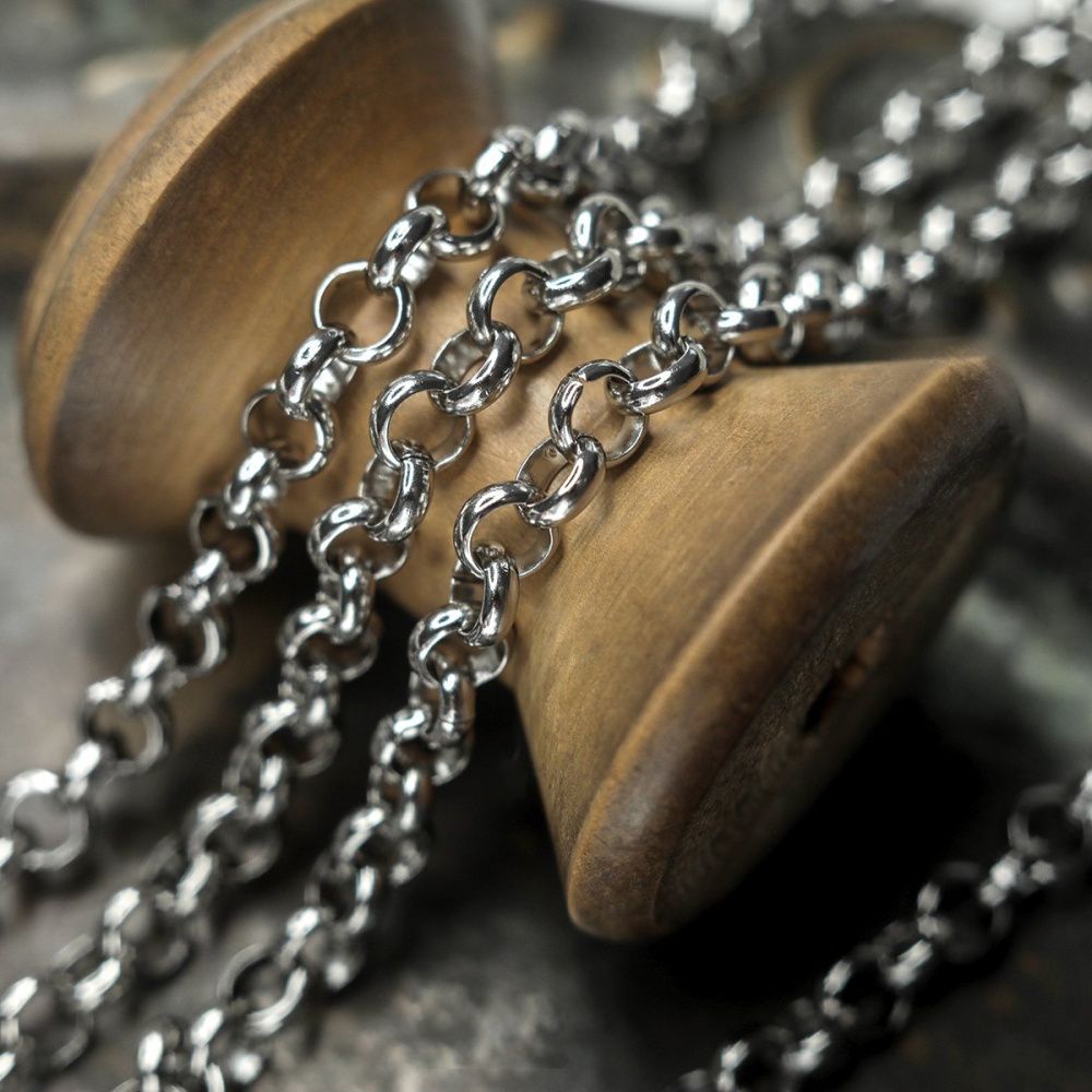 цепочка "раунд 304", цвет стальной, звено 6x2 мм