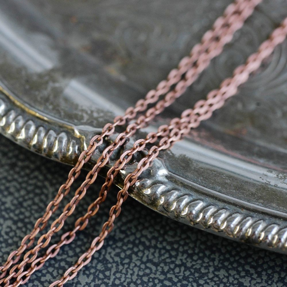 цепочка "овал", цвет красная медь, звено 3х2х0.5 мм