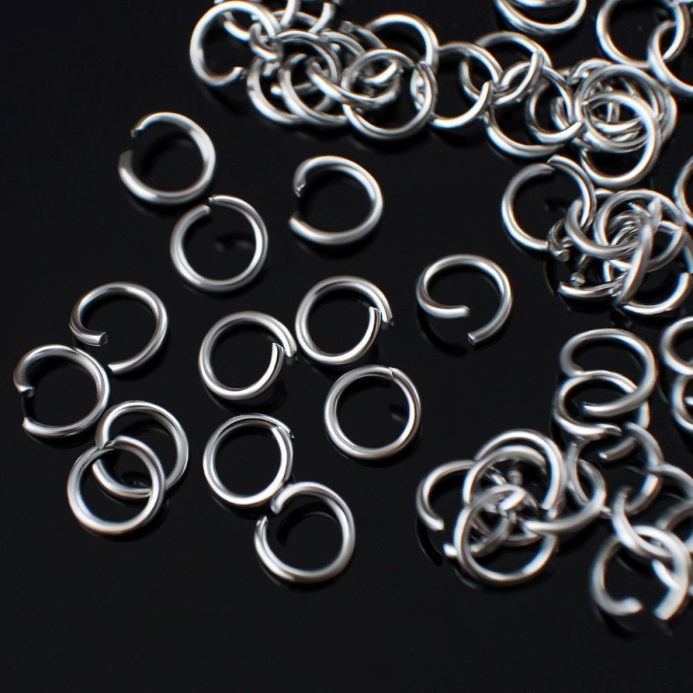 колечко соединительное 5, 304 stainless steel, цвет стальной, 5 мм (уп ок. 230 шт)