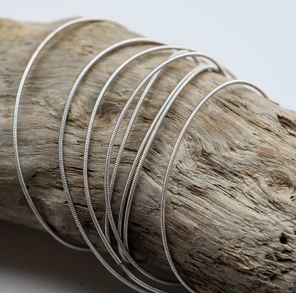 канитель жесткая, цвет серебро темное, 1 мм