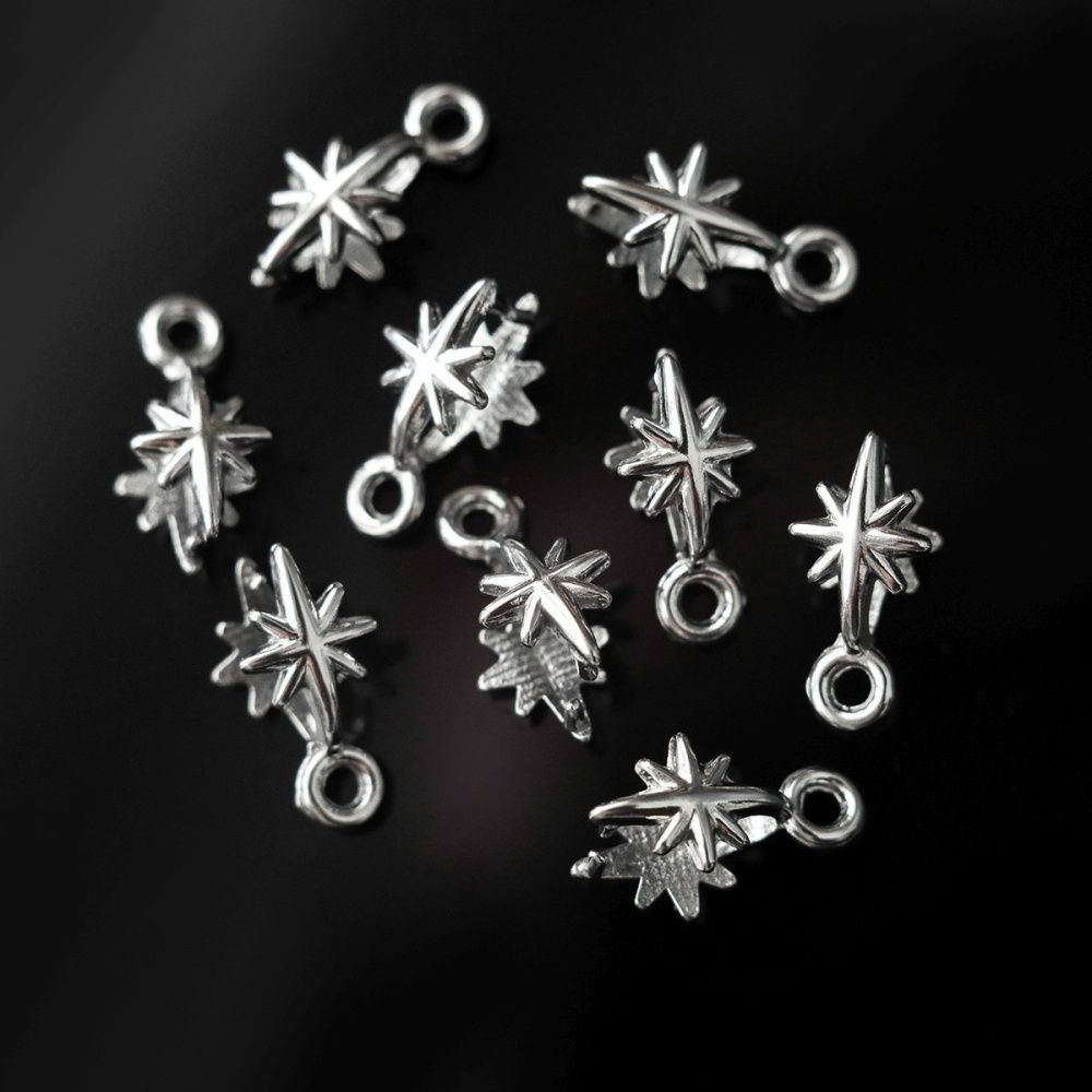 бейл "звезда", 304 stainless steel, цвет стальной, 13x6 мм