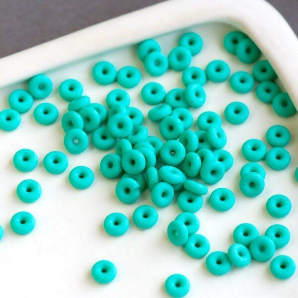 разделитель-колечко "силикон", силикон, цвет аквамариновый, 5х2 мм