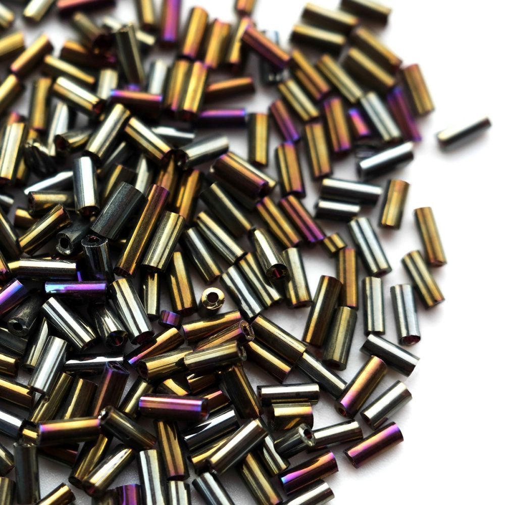 бисер "радуга", стеклярус, цвет платиновый ирис (уп 7 г)