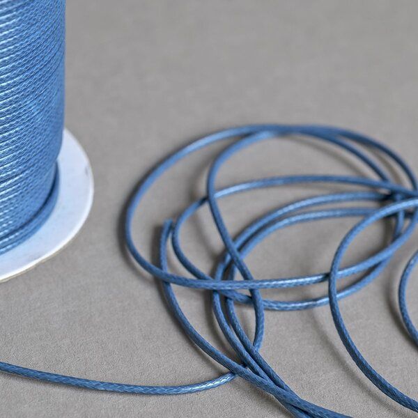 шнур вощеный, цвет морской синий, 2 мм