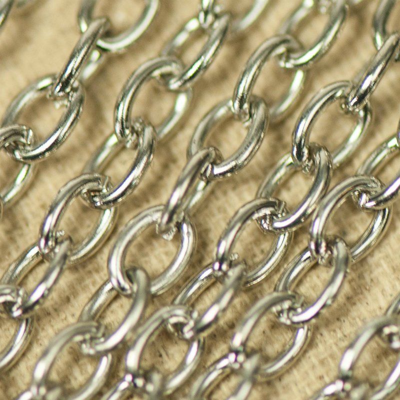 цепочка "кросс макси", цвет платина, звено 5.5x4x1 мм