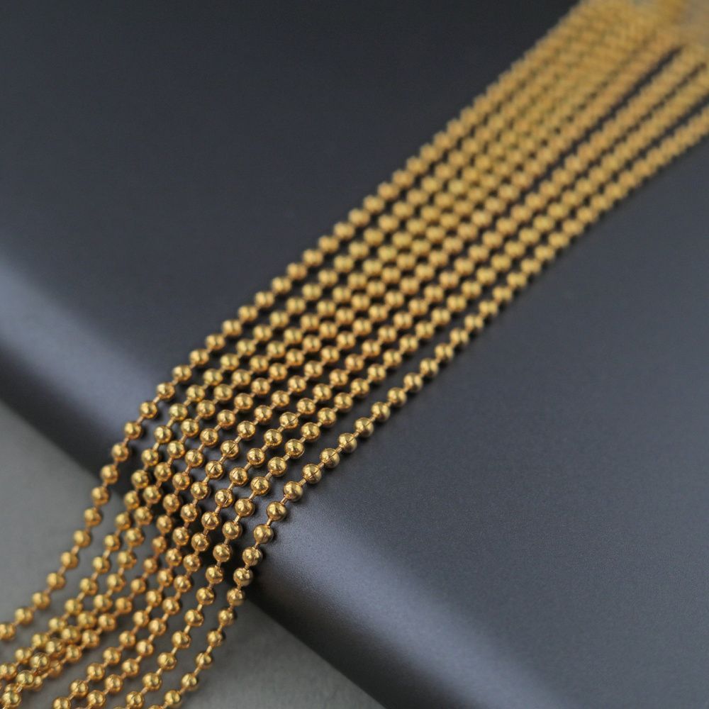 цепочка "шарик", цвет золото, шарик 1.5 мм