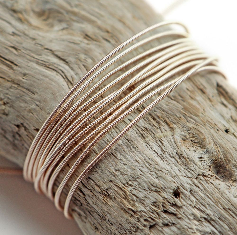 канитель жесткая, цвет золото розовое, 1 мм