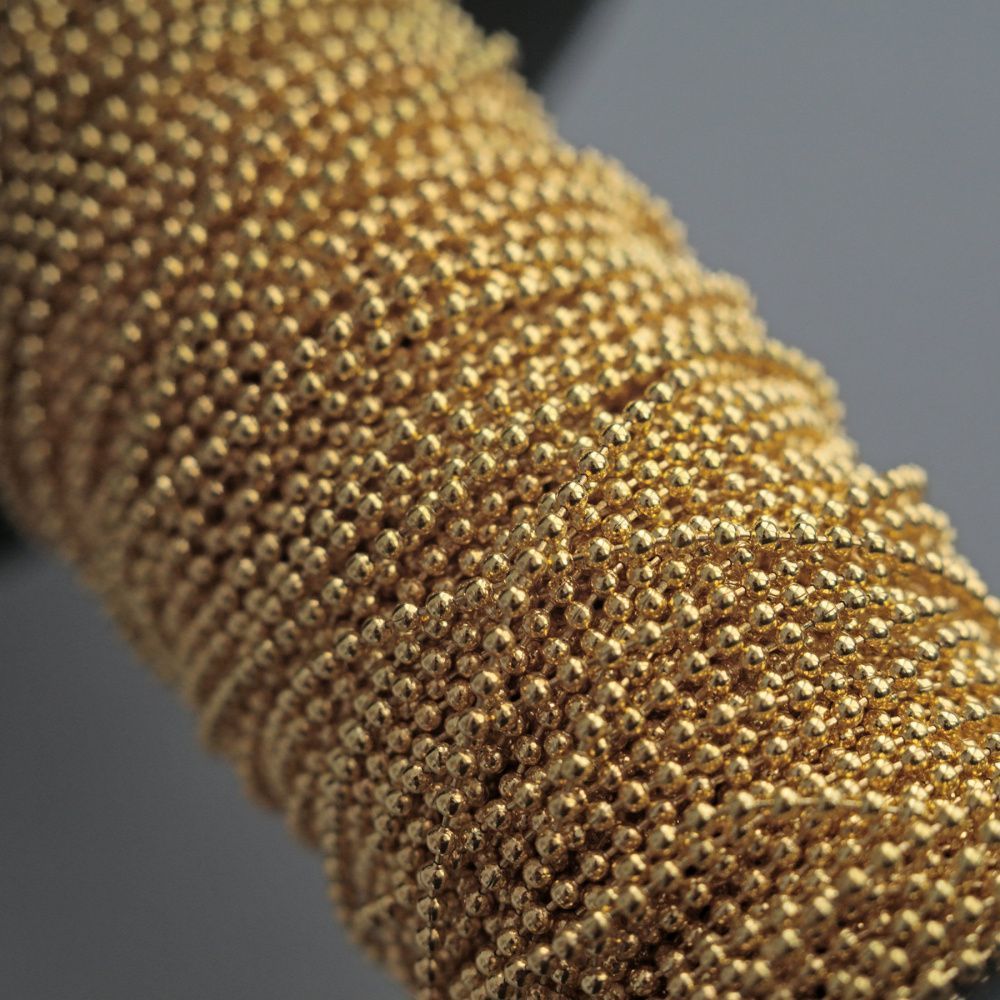 цепочка "шарик", цвет золото, шарик 1.5 мм