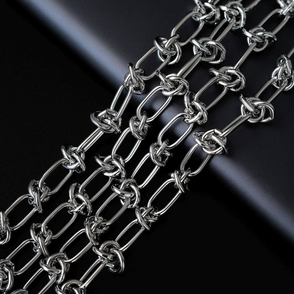 цепочка "узел", цвет платина, звено 12.5x5.5x1 мм