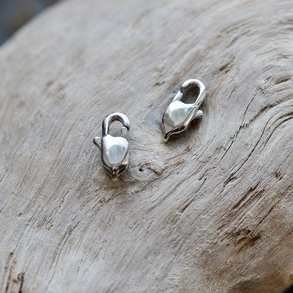 замочек-лобстер прямоугольный, сталь хирургическая, 9x4.5x3 мм