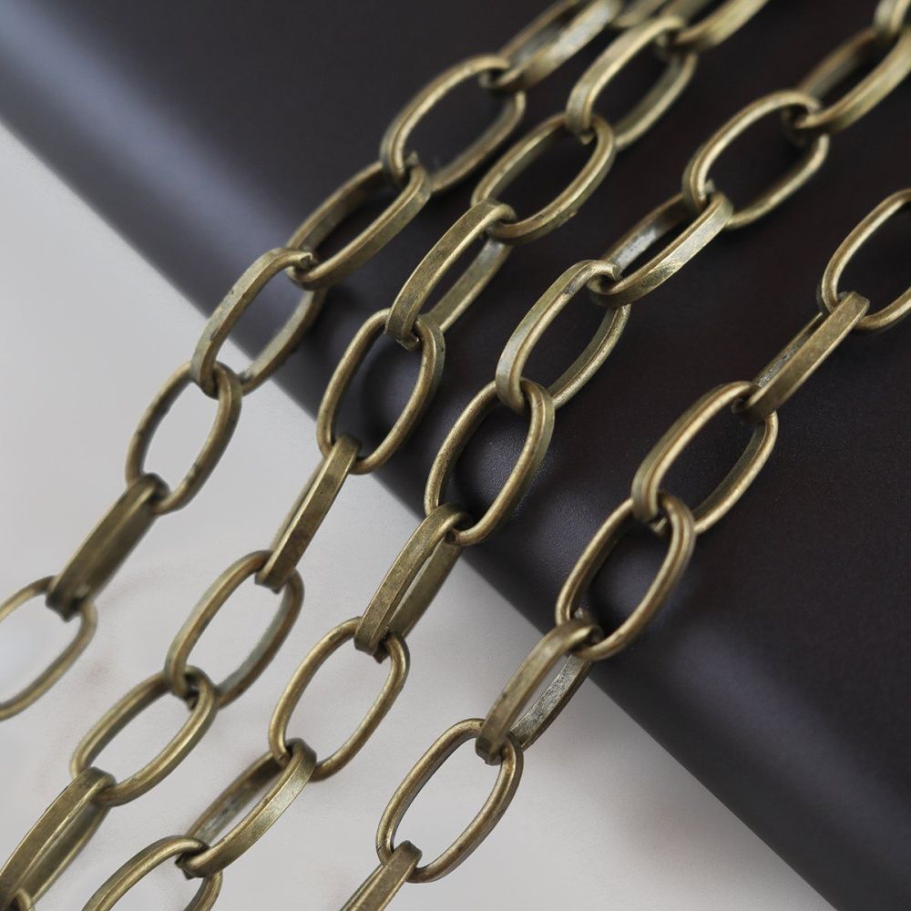 цепочка "трек", цвет античная бронза, звено 10x5x1.5 мм