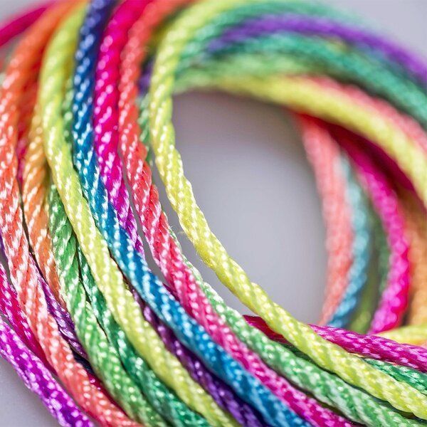 шнур витой из нейлона, цвет мультиколор, 1.5 мм