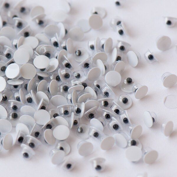 глаза декоративные для игрушек, пластик, 5х2.5 мм (уп 100+/-10 шт)