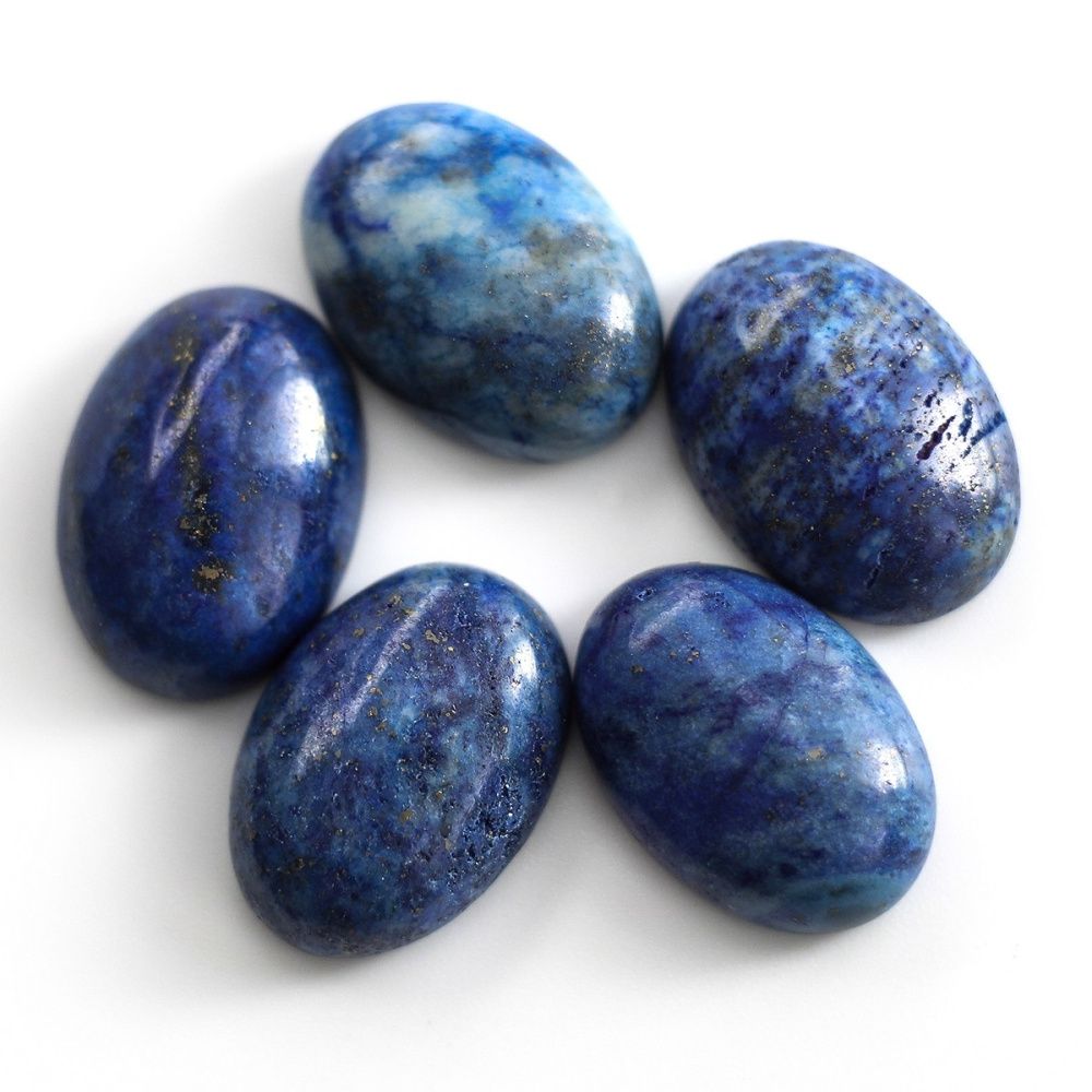 кабошон лазурит овальный, цвет синий, 18х13х6 мм