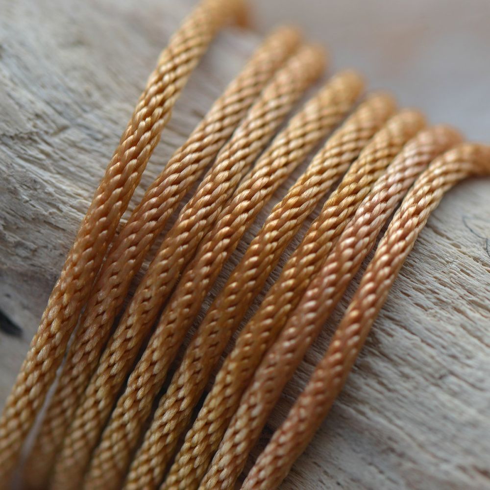 шнур, полиэстер, круглый, цвет карамельный, 2 мм  