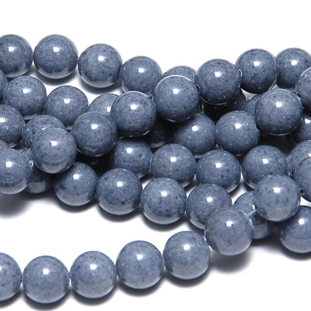 бусина имитация нефрита 12, цвет серый, колорир., 12 мм