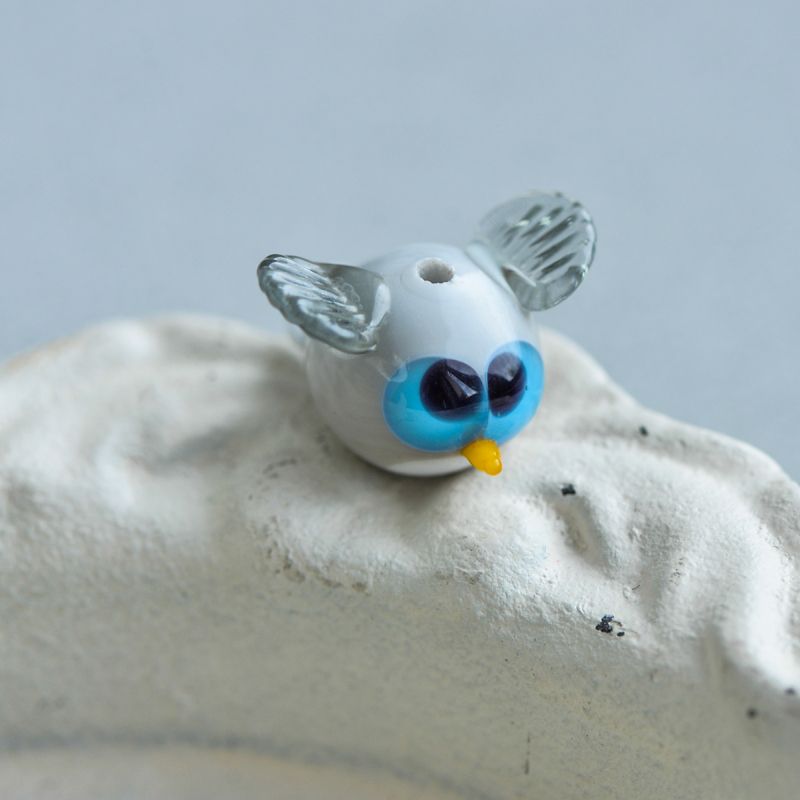 бусина, мурано "воробей эрл", фигурная, 16х15 мм