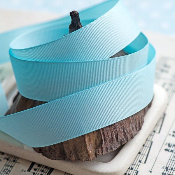 лента репсовая, цвет светлый бирюзовый, ширина 25 мм ленты