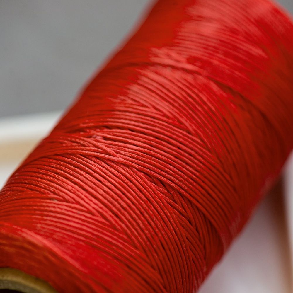 шнур вощеный, цвет красный, 1х0.3 мм