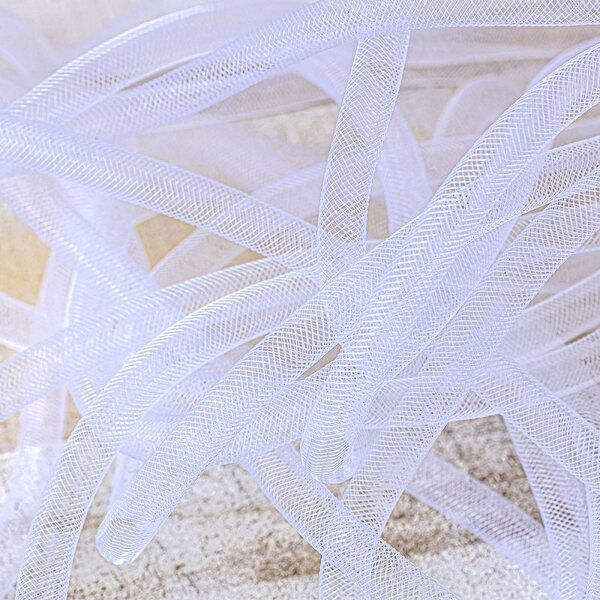 ювелирная сетка, пластик, цвет белый, диаметр 10 мм