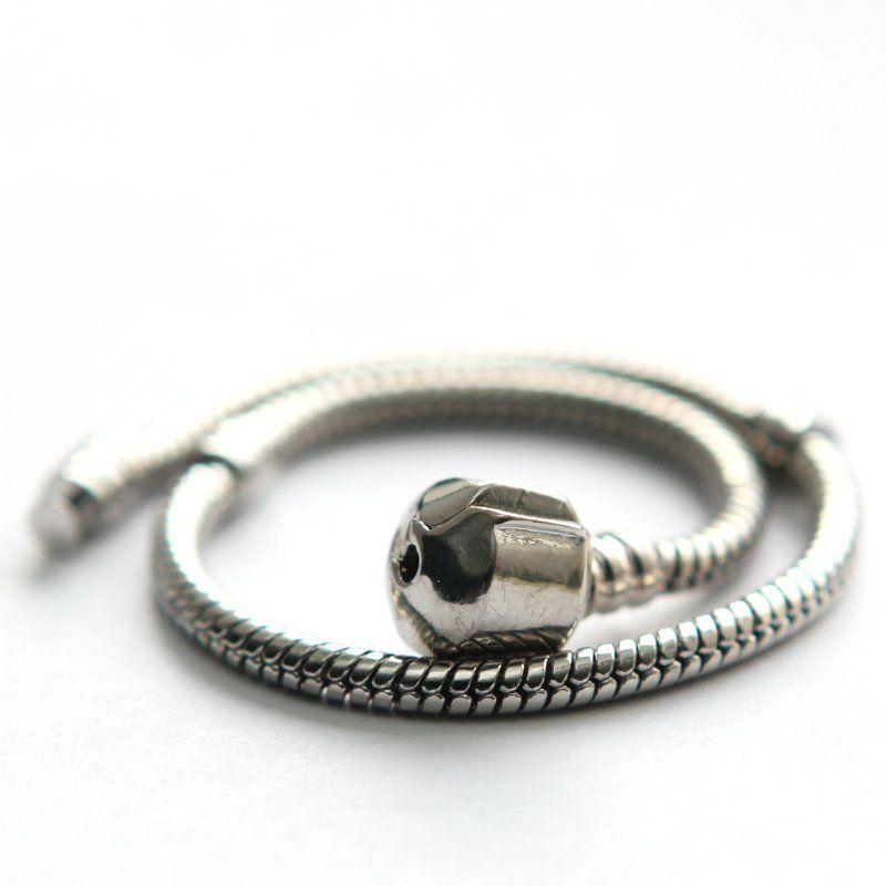 ес браслет с ограничителями, цвет платина, 180х3 мм