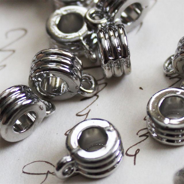 бейл "бублик", цвет платина, 9х12х4 мм