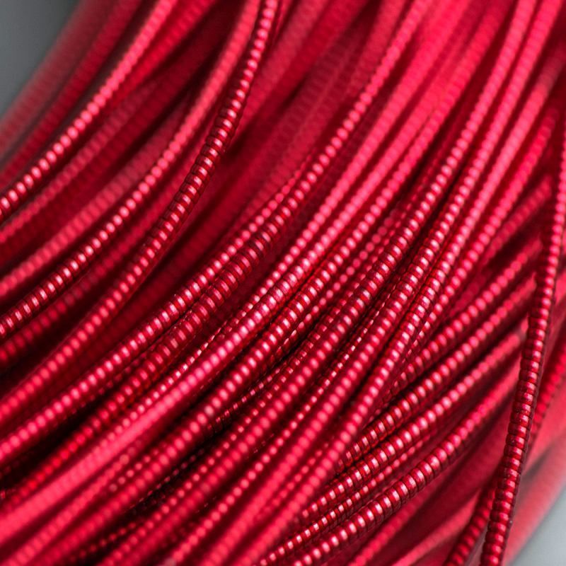 канитель жесткая, цвет красный, 1 мм