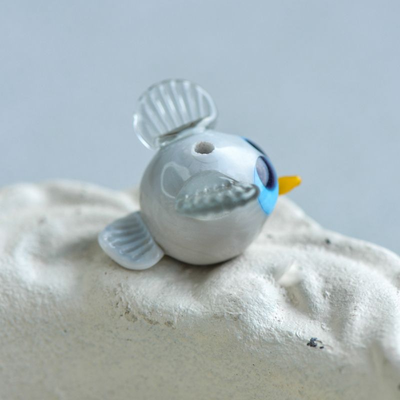 бусина, мурано "воробей эрл", фигурная, 16х15 мм
