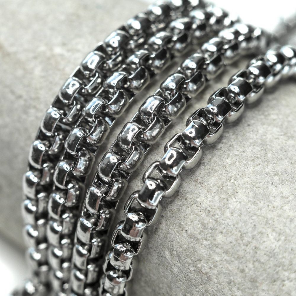 цепочка "баскет 304", цвет стальной, звено 6x5x3.5 мм