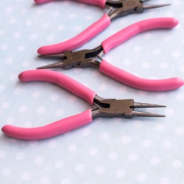 инструмент, круглогубцы, розовые ручки, 12x7.6x0.9 мм