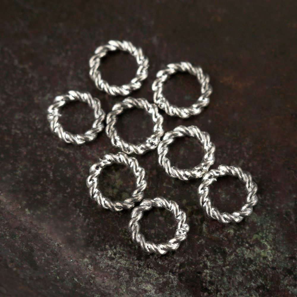 колечко соединительное витое, цвет платина, 6x1 мм