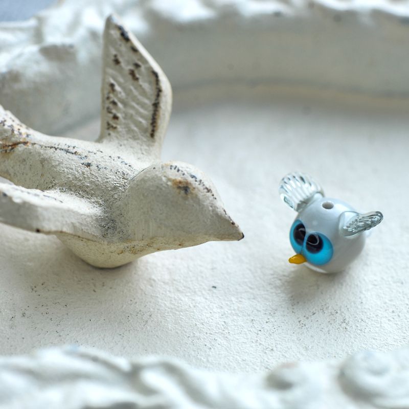 бусина, мурано "воробей эрл", фигурная, 16х15 мм