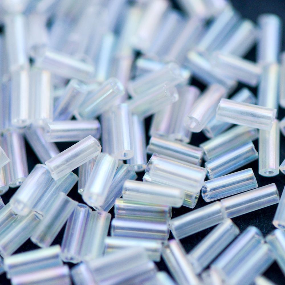 бисер "радуга", стеклярус, цвет прозрачный ав (уп 7 г)