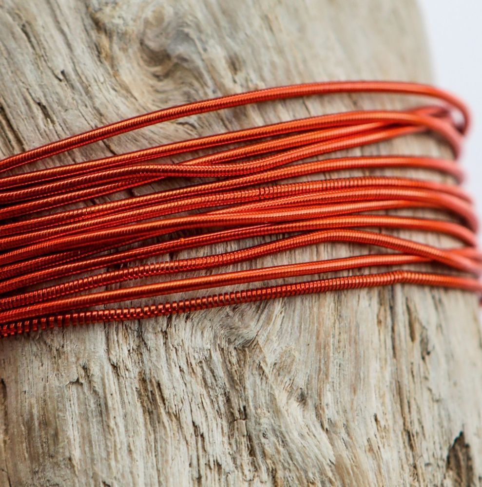 канитель мягкая, цвет кирпичный красный, 1 мм