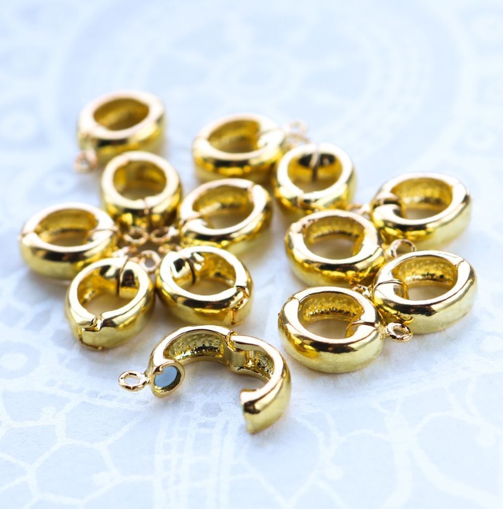 бейл-подвес "овал", с магнитом, цвет золото, 19x13x6 мм