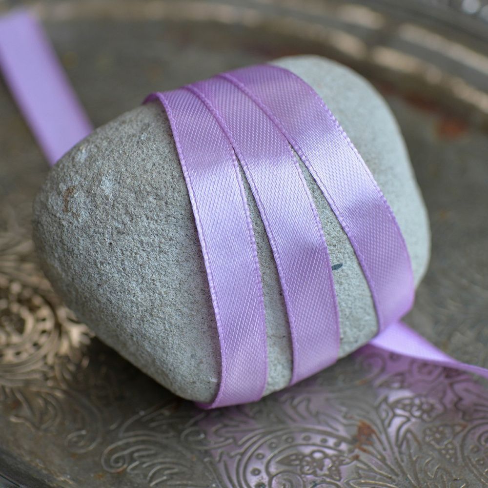 лента, атлас, цвет сиреневый яркий, ширина 10 мм ленты