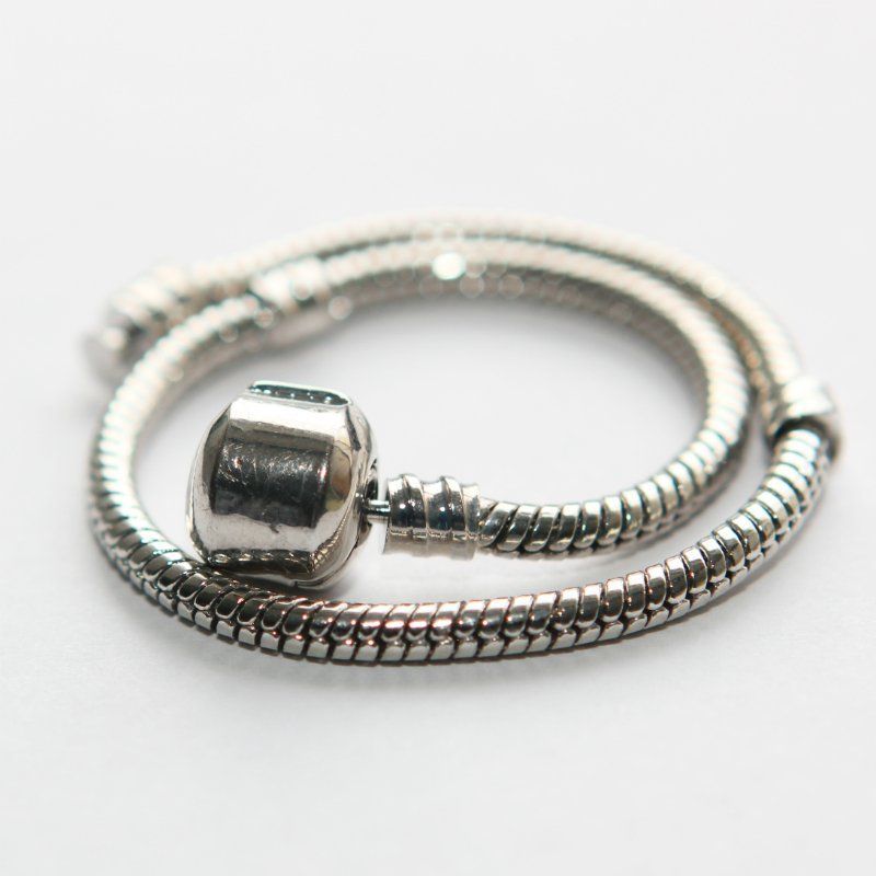 ес браслет с ограничителями, цвет платина, 180х3 мм