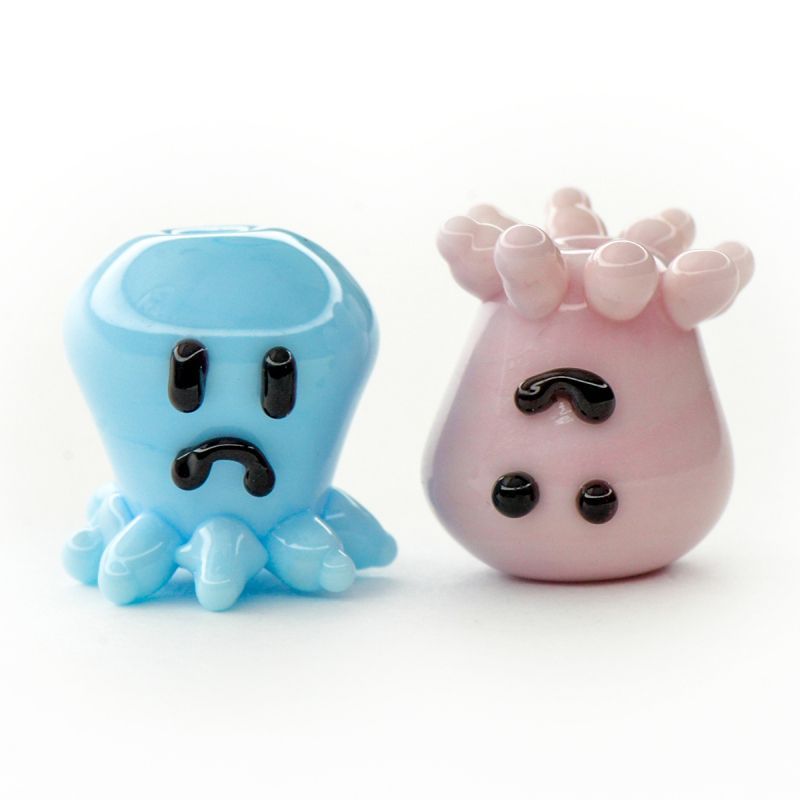 бусина, мурано "осьминожка зло", голубой