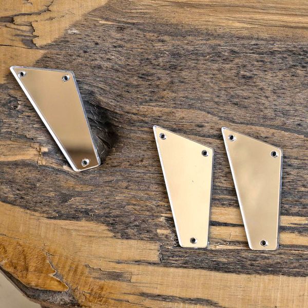 стразы пришивные зеркальные p18, акрил, серебро, 9х35х20х30 мм