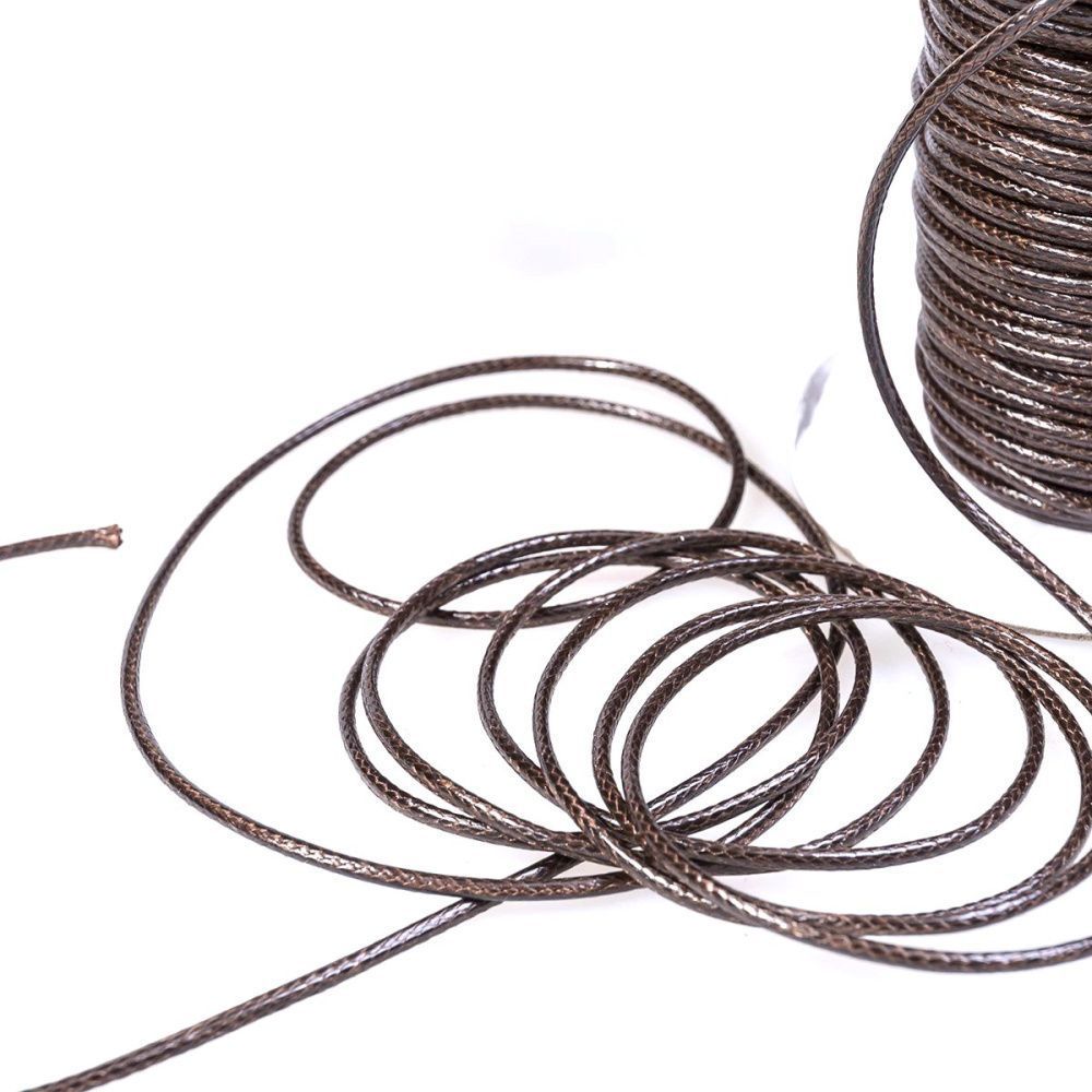 шнур вощеный, цвет кофе, 2 мм