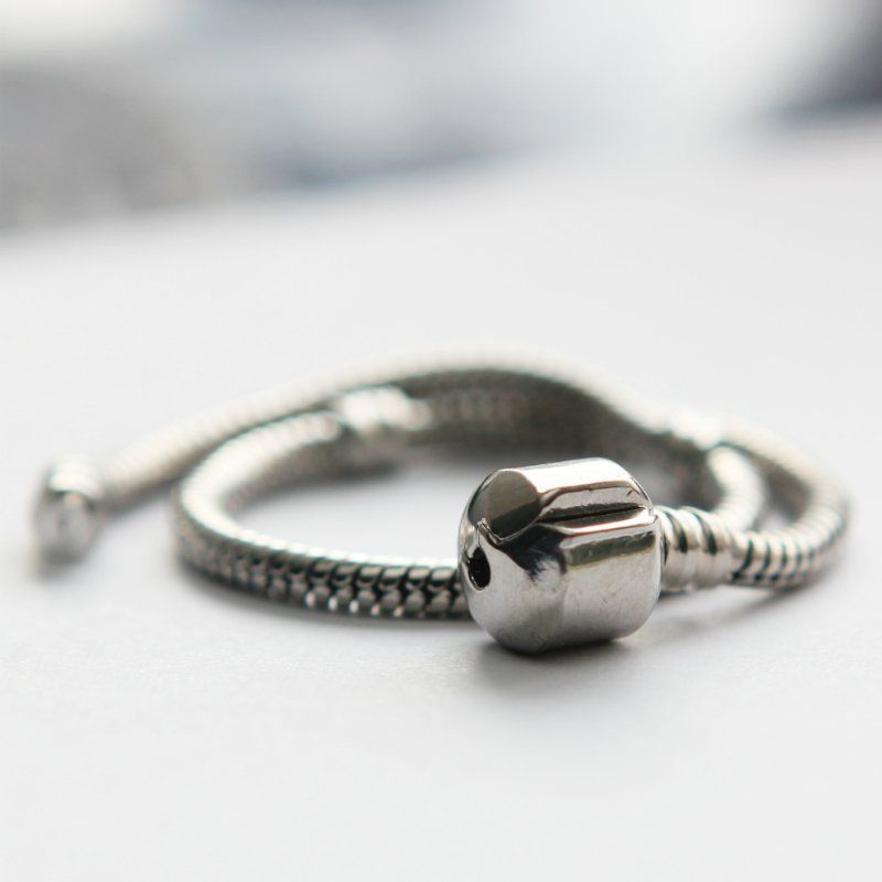 ес браслет с ограничителями, цвет платина, 180х3 мм