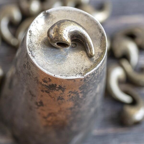 подвеска металлическая "коготь", цвет античная бронза, 16x9x7 мм