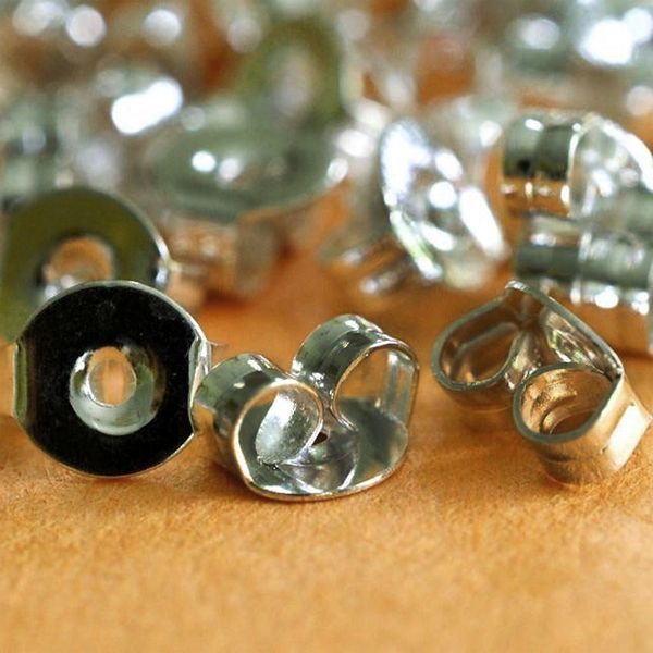 фиксаторы для сережек, цвет платина, 5х5х3 мм