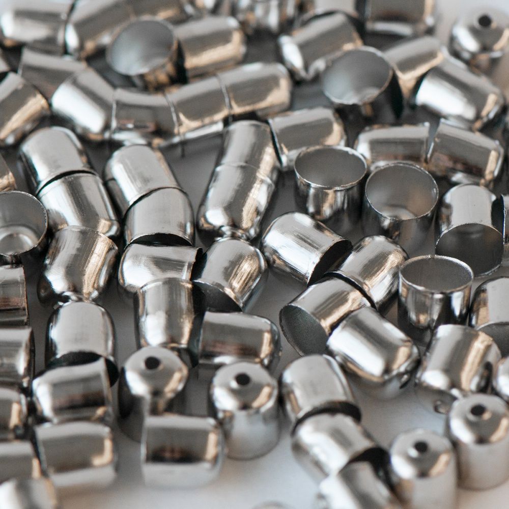 концевик для шнура "кубок", цвет платина, 8x7 мм