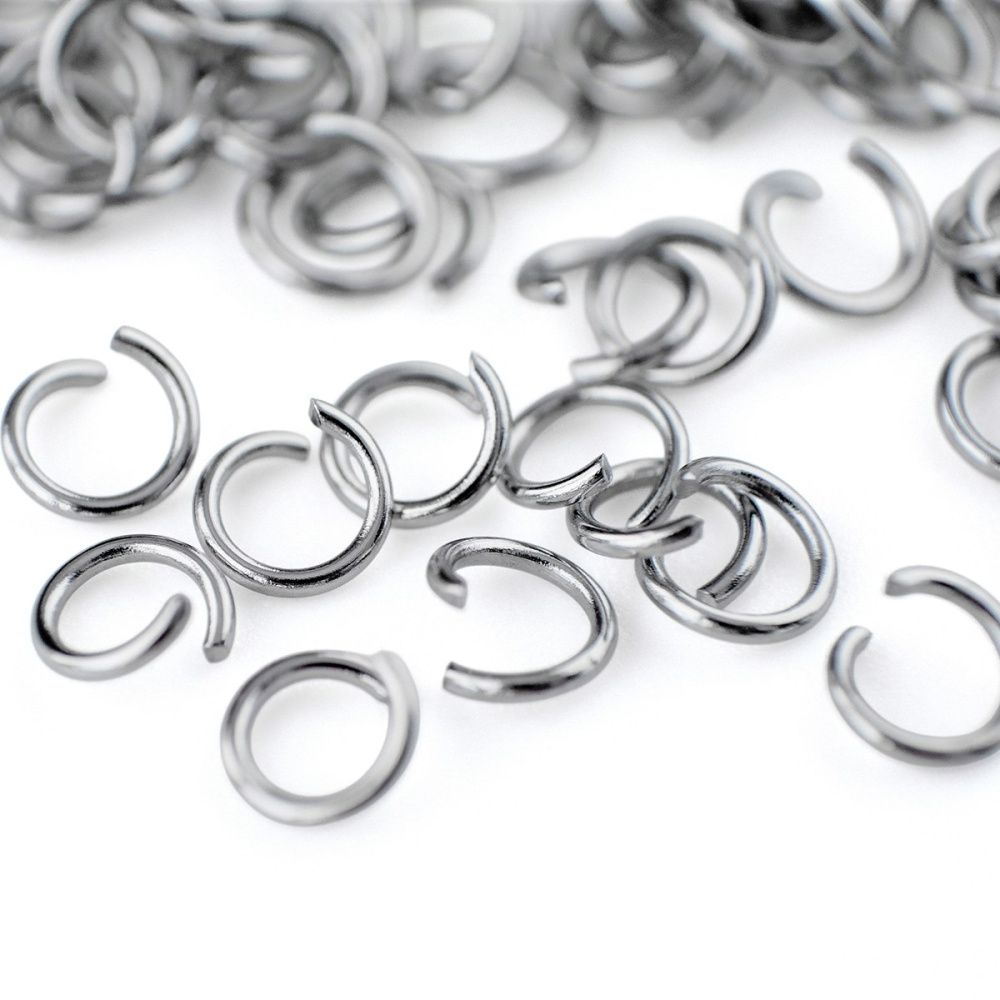 колечко соединительное 5, 304 stainless steel, цвет стальной, 5 мм (уп ок. 230 шт)
