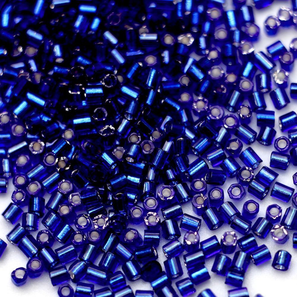 бисер "радуга", рубка, цвет фиолетово-синий/серебрение (уп 7 г)