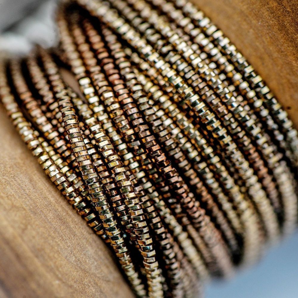 канитель трунцал, цвет бронза, 1.2 мм