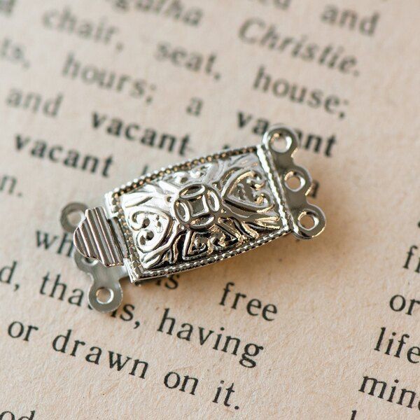 замочек мульти-стренд, цвет платина, 21x10x5 мм