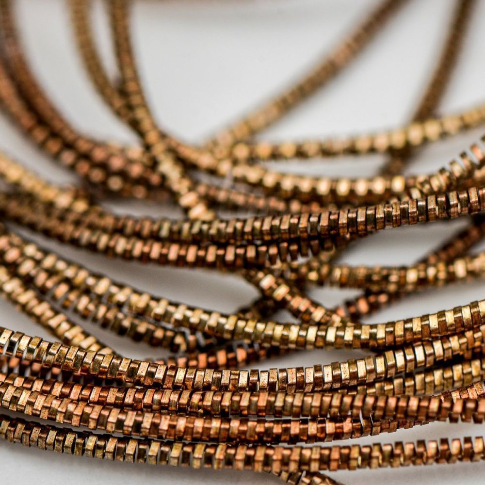 канитель трунцал, цвет бронза, 1.2 мм