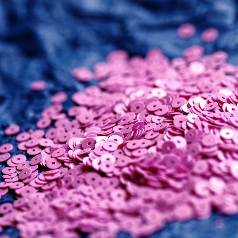 пайетки плоские, лиловый, 4 мм